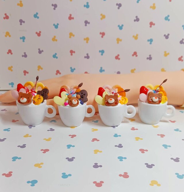 小さなクマさんカップパフェ4個セット 透明容器付き | iichi 日々の  