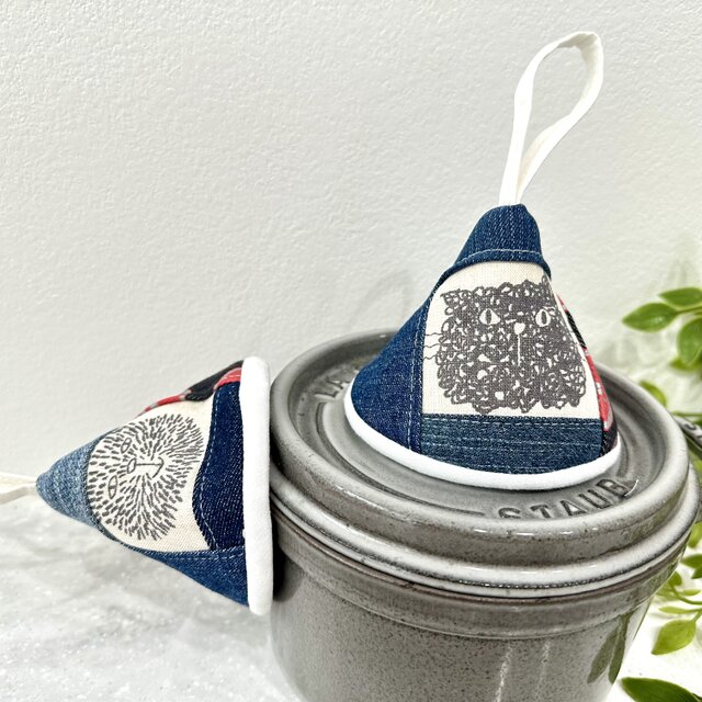 三角鍋つかみstaub ストウブ ホーロー 鍋つかみ ミトン | iichi 日々の