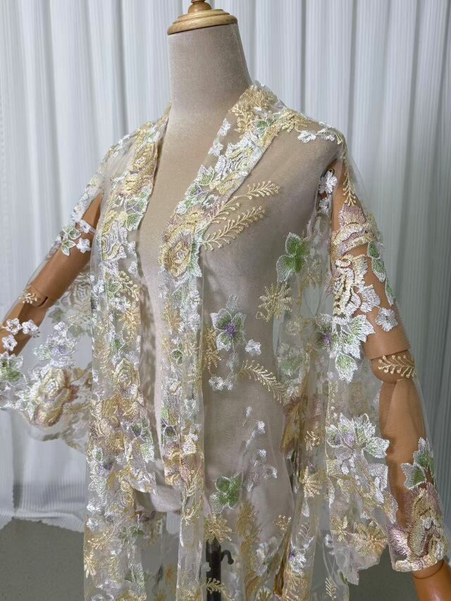 送料無料！ソフトチュール打掛 着物 オーバードレス レース羽織