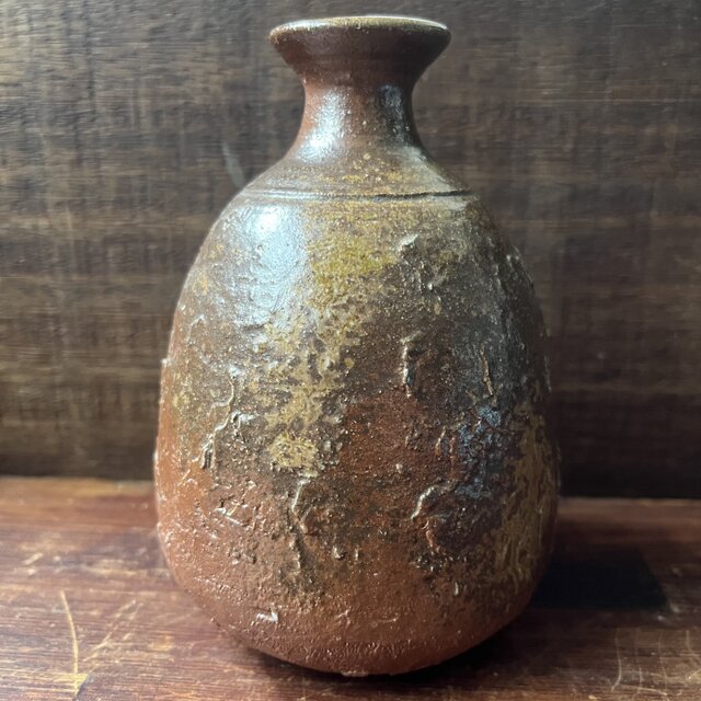 木村長十郎 江戸末期 古備前 一升徳利 備前焼 とっくり 酒器 花器 花入 花瓶 花器 備前焼 徳利型 | iichi 日々の暮らしを心地よくするハンドメイド