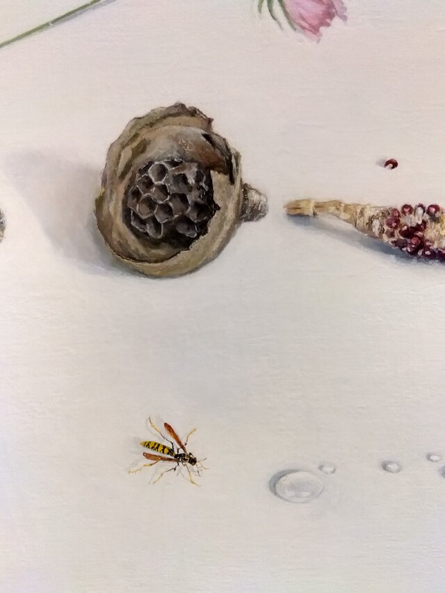 油彩・テンペラ「蜂の巣のある静物」 | iichi 日々の暮らしを心地よく