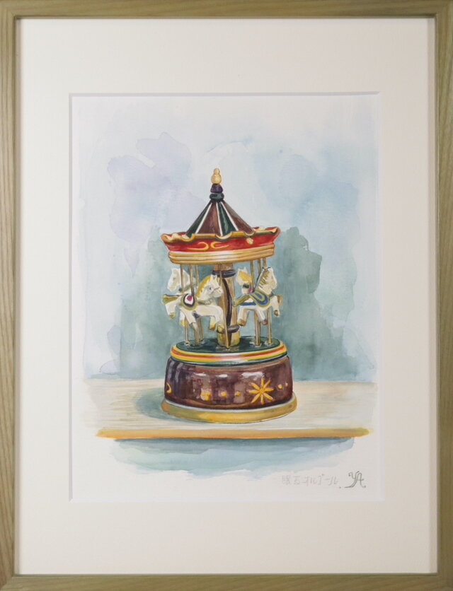 水彩「眠るオルゴール」