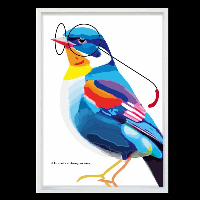 主張する鳥　送料無料　お部屋たのしいseiのアート　イラスト　ポスター　アートポスター　アート/sei検索　2977