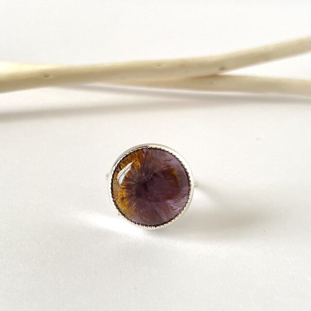 ゲーサイトインアメジストのシルバーリング