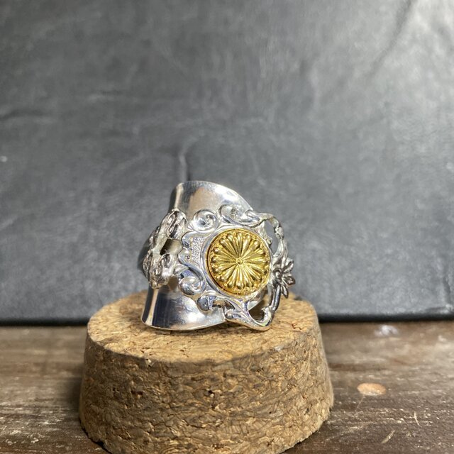 ハンドメイドリングno.133 シルバーアクセサリー スプーンリング