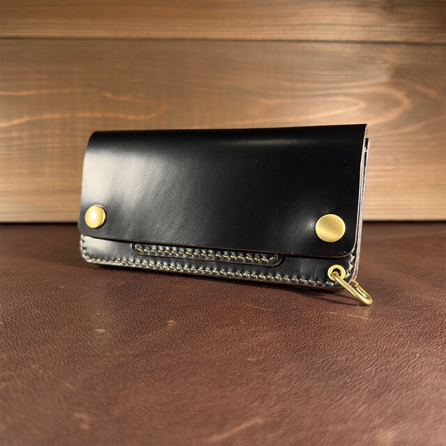 HORWEEN クロムエクセル(茶芯)トラッカーウォレット＋キーホルダー