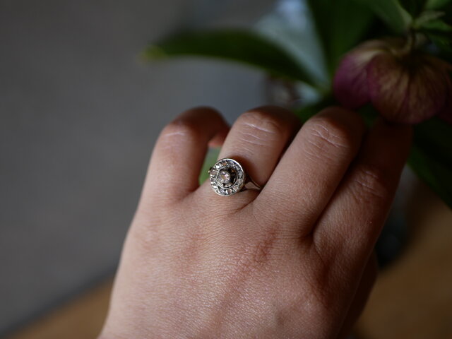 FR-60 フランスアンティーク アールデコ K18 アンティークリング