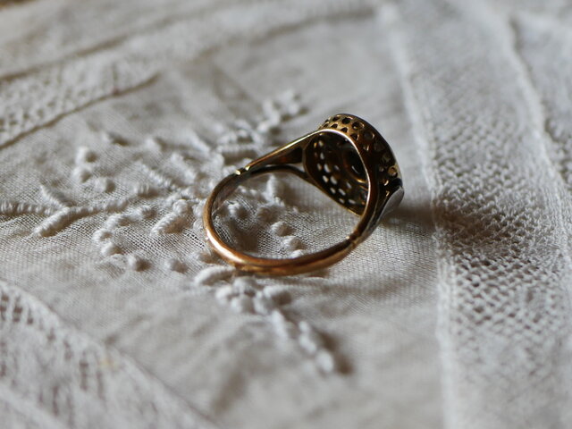 FR-60 フランスアンティーク アールデコ K18 アンティークリング