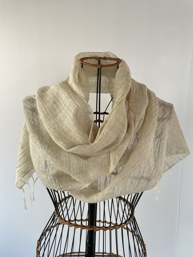 草木染ストール（ヨモギ染め）