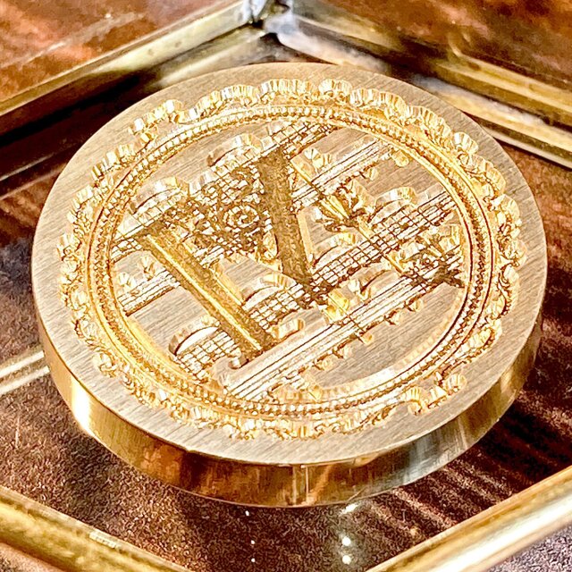 シーリングスタンプ　ヘッド　イニシャル　M 音楽　楽器　楽譜