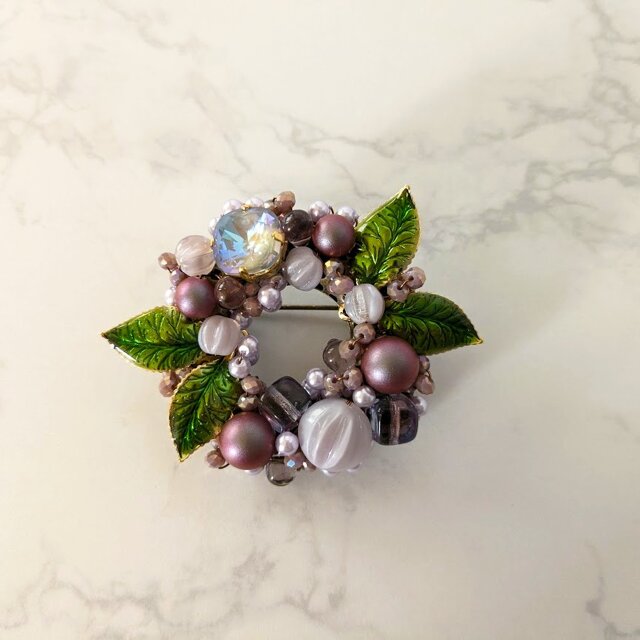 リーフのブローチ（K1222)