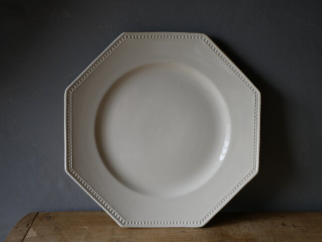 サルグミンヌ オクトゴナル 平皿 フランスアンティーク サルグミンヌ オクトゴナル 平皿 フランスアンティーク