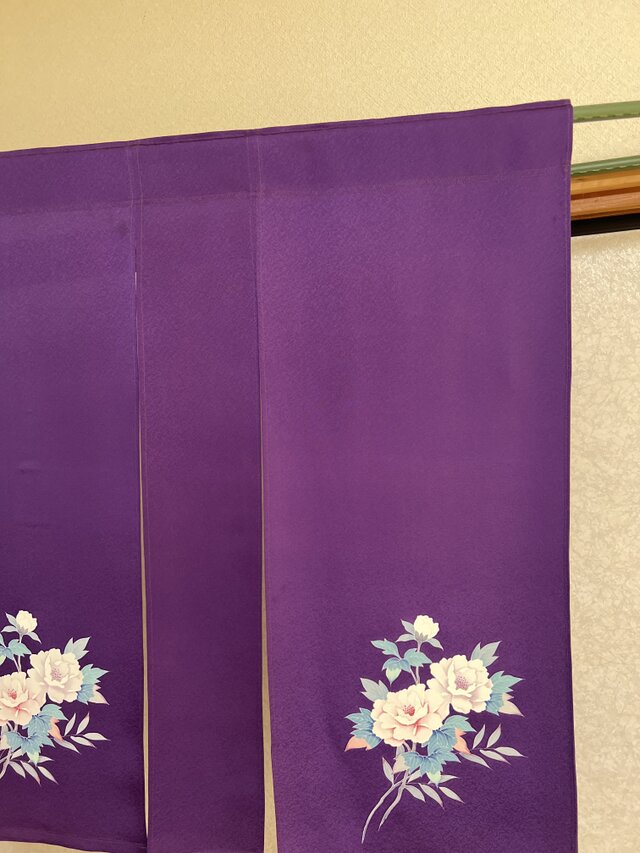着物リメイク暖簾 ハンドメイド 暖簾 断ち切れ