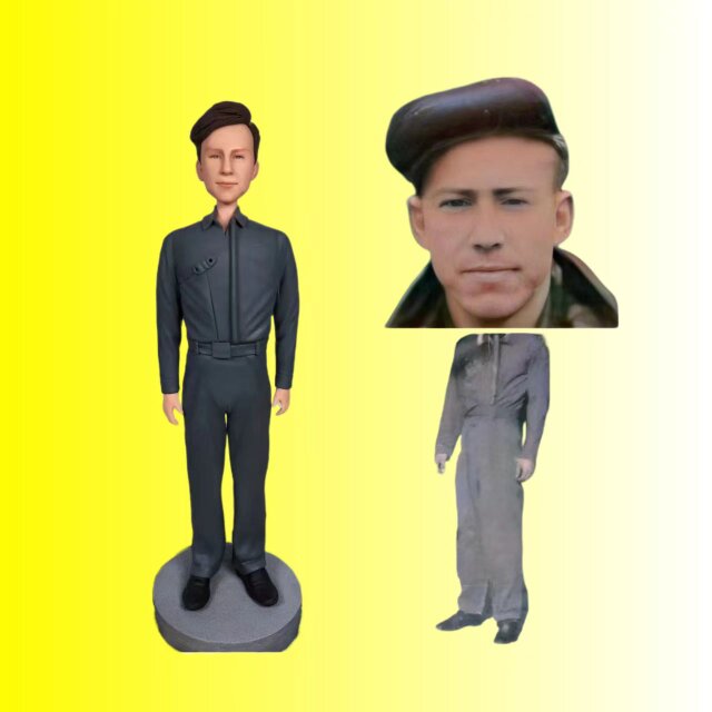 オーダーメイド 似顔絵 フィギュア 男性|写真 から フィギュア|自分の人形を作る|名入れギフト 上司 誕生日 退職