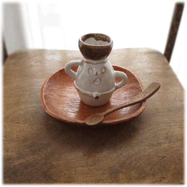 【ハニワちゃん】＊ちいさなちいさなピッチャー　白×飴釉