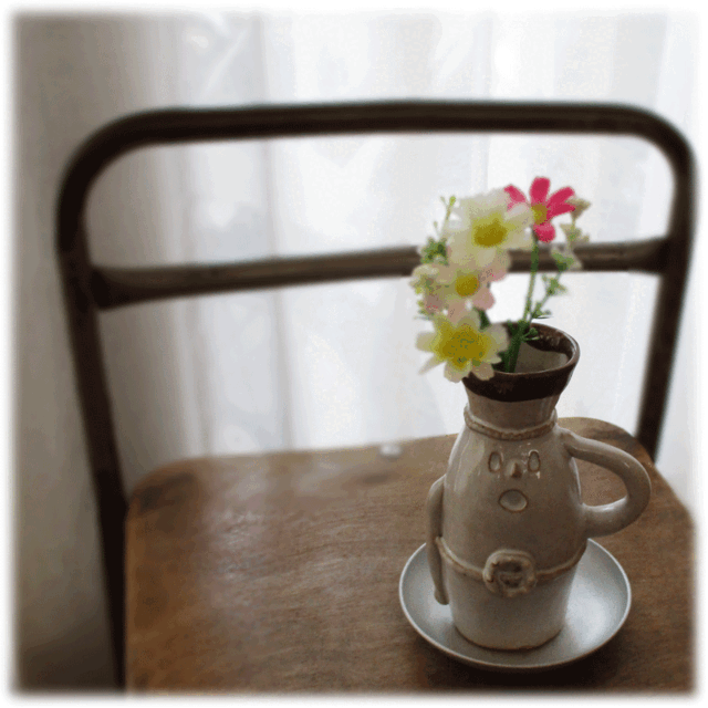 【ハニワちゃん】＊ピッチャー　白×飴色