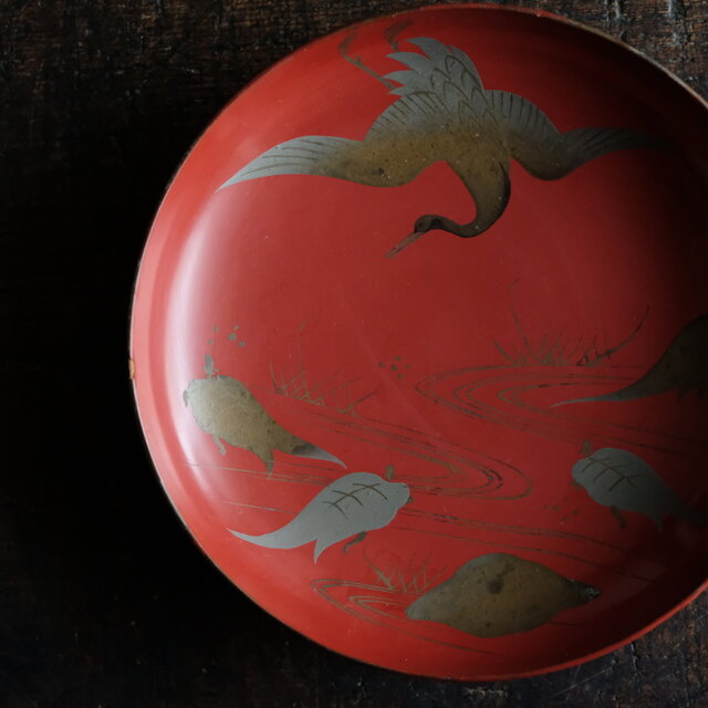 輪島塗亀蒔絵菓子器