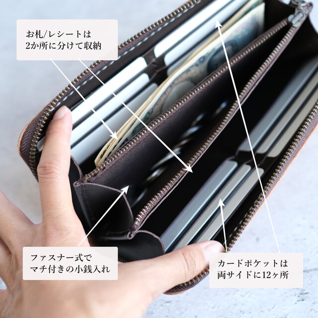 猫のお財布 ラウンドファスナー 長財布 レディース 納期1週間 | iichi