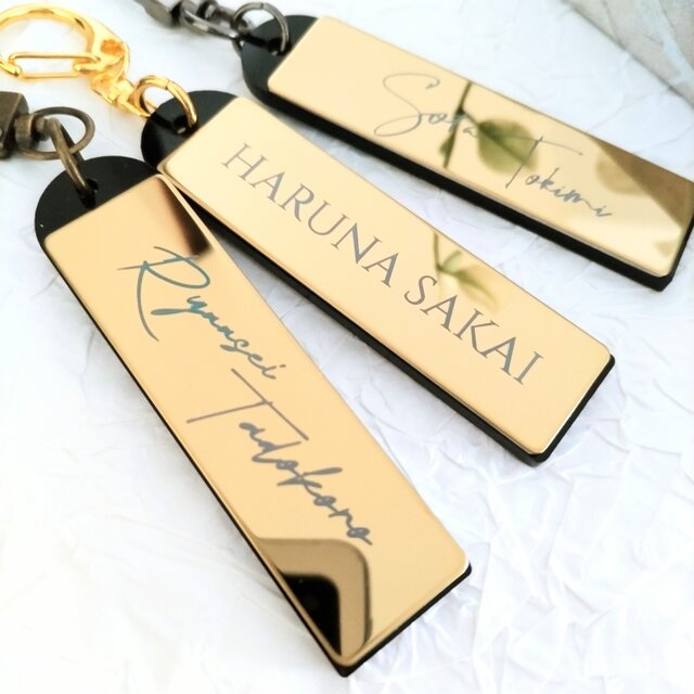 ★シンプル文字・筆記体・ゴールド・ミラー・鏡面仕上げ★