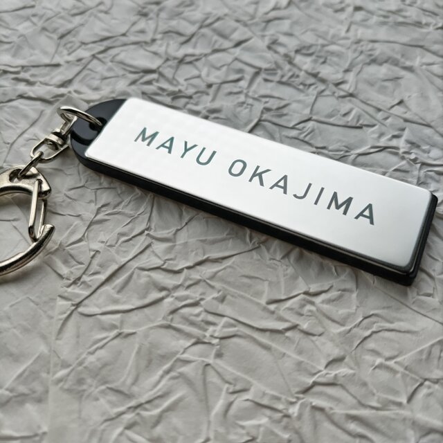 ★シンプル文字・筆記体・シルバー・ミラー・鏡面仕上げ★