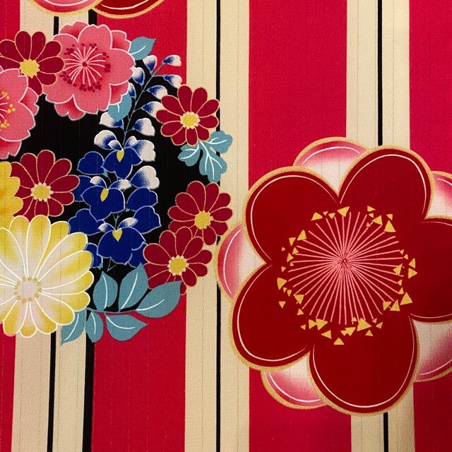 振袖 洗える 化繊 着物 袴 リメイク セミロング ワンピース ドレス 帯