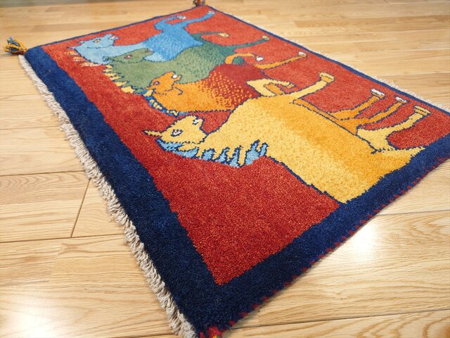 絨毯　ラグ　タペストリー　馬 楽天市場】【ギャッベラグ 約107×177cm 白馬(12451)】GABBEH