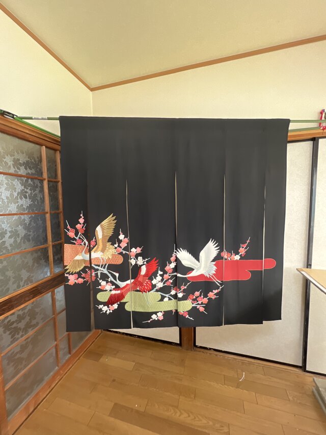 梅の花、着物リメイクーのれん、お部屋に縁！ 【公式通販】