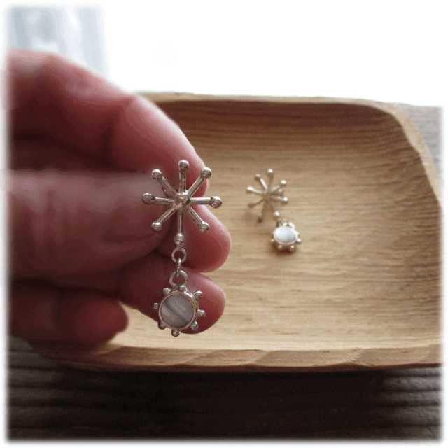 tubutubu＊ピアス（Silver925×マザーオブパール） | iichi 日々