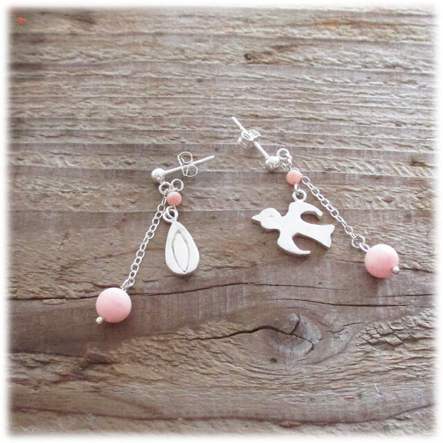 TORI＊ピアス（Silver925×コーラル）