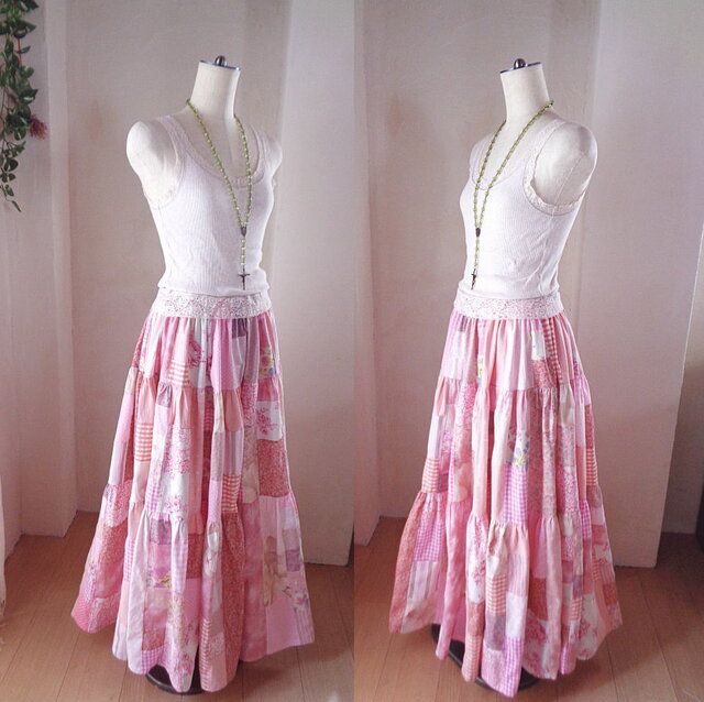 Y様ご予約品♥絵画なパッチワーク♥pink♥超ボリューム