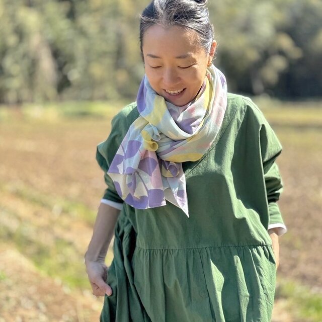 LAST1・ストール「テンキ」うららか（コットン100%）