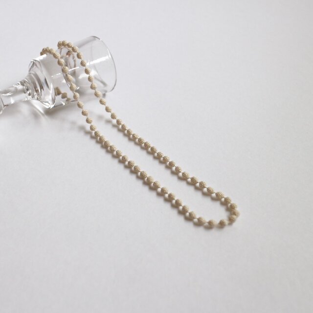 【ball nacklace】シルク SS 40cm（OW）