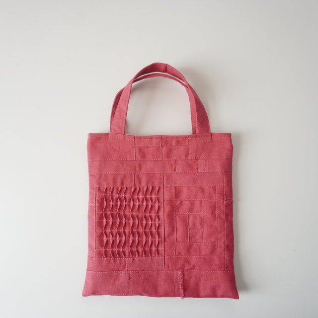 小さな布たちの小さな手提げ　ローズ