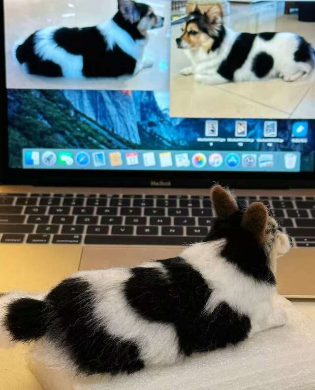 オーダーメイド ペット】オーダー ペット 人形 羊毛フェルト 犬