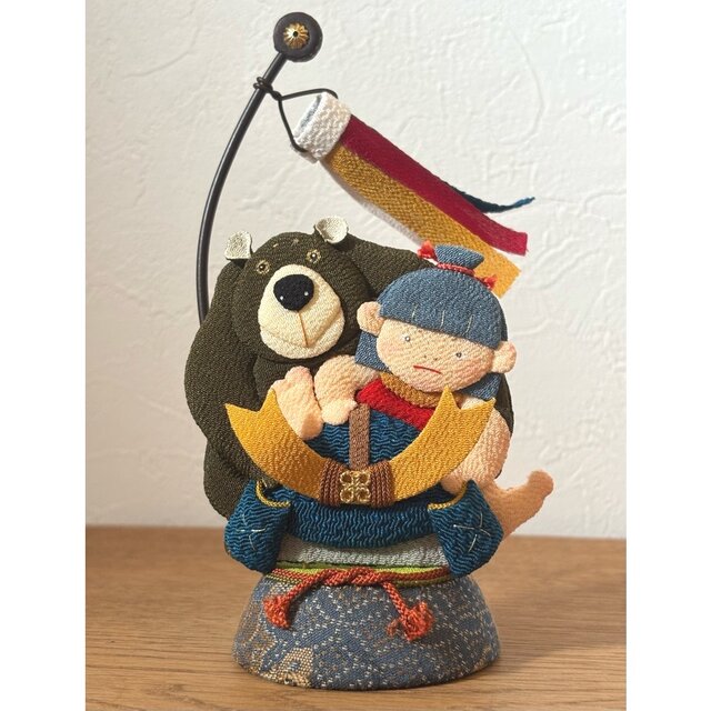 端午の節句 浦島太郎、桃太郎、金太郎、三太郎ちりめん細工　人形 三太郎 (桃太郎・金太郎・浦島太郎) つまみ細工 ミニ飾り