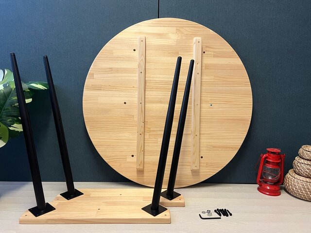 【送料無料】 テーブル 丸形 90cm パイン Nt アイアン製ボルト連結脚 送料無料】 テーブル 丸形 90cm パイン Nt アイアン製ボルト連結