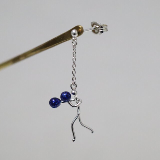 ボクシング/ストレート/ ブルーピアス(イヤリング)