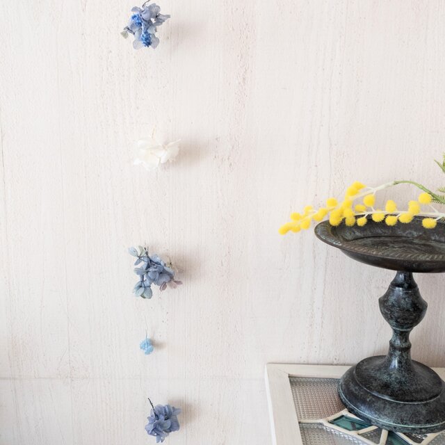 アンティーク紫陽花のゆらゆらガーランドセット ユーカリとスモーク