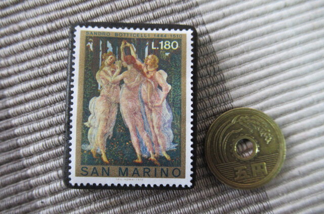 サンマリノ 美術切手ブローチ10435 | iichi 日々の暮らしを心地よく