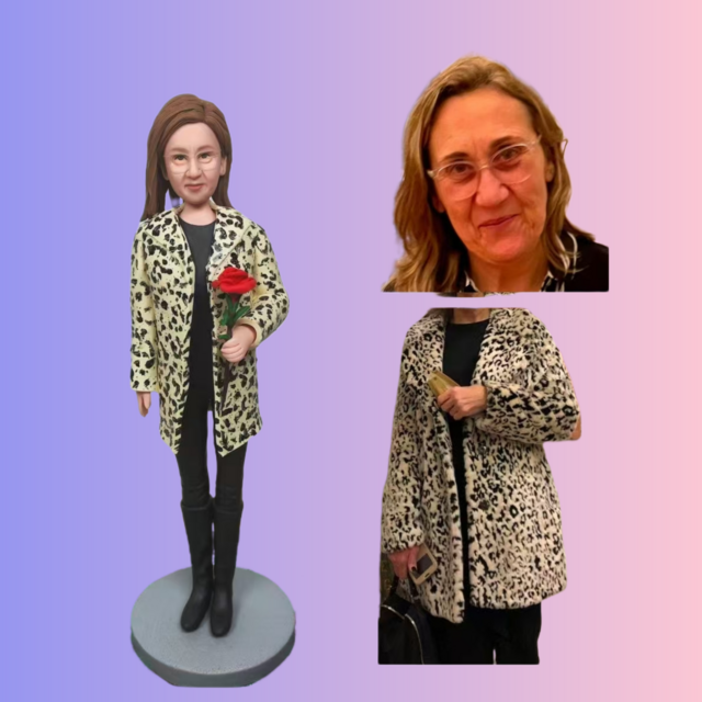 オーダーメイド 似顔絵 フィギュア 女性|写真 から フィギュア|自分の人形を作る|名入れギフト 友達 誕生日 昇進