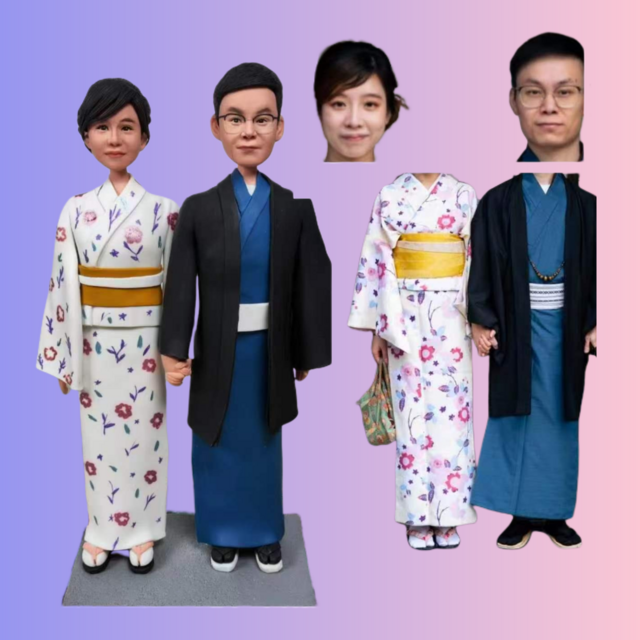 オーダーメイド 似顔絵 フィギュア カップル 両親|写真 から フィギュア|自分の人形を作る|名入れギフト 結婚祝い-