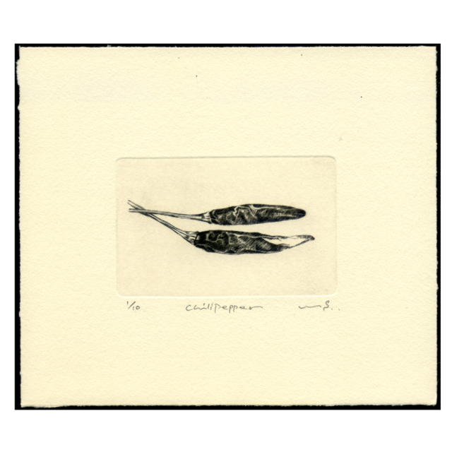 銅版画「唐辛子」