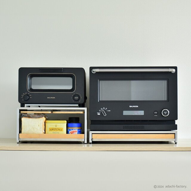 大好評　バルミューダ トースター専用ラック　マグネット脱着可　黒色マット仕上げ いいねチャレンジ実施中 バルミューダ トースター専用ラック