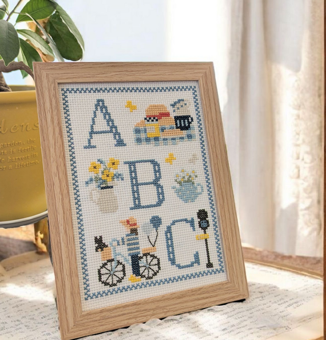 刺繍キット　青のサンプラー