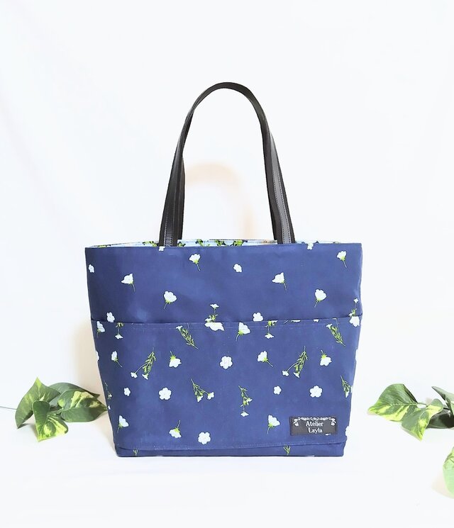 ネモフィラの花 肩掛けトートバック | iichi 日々の暮らしを心地よく