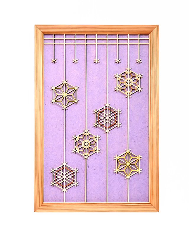 組子細工の壁飾り 【麻の葉】【桜】【胡麻柄】 | iichi 日々の