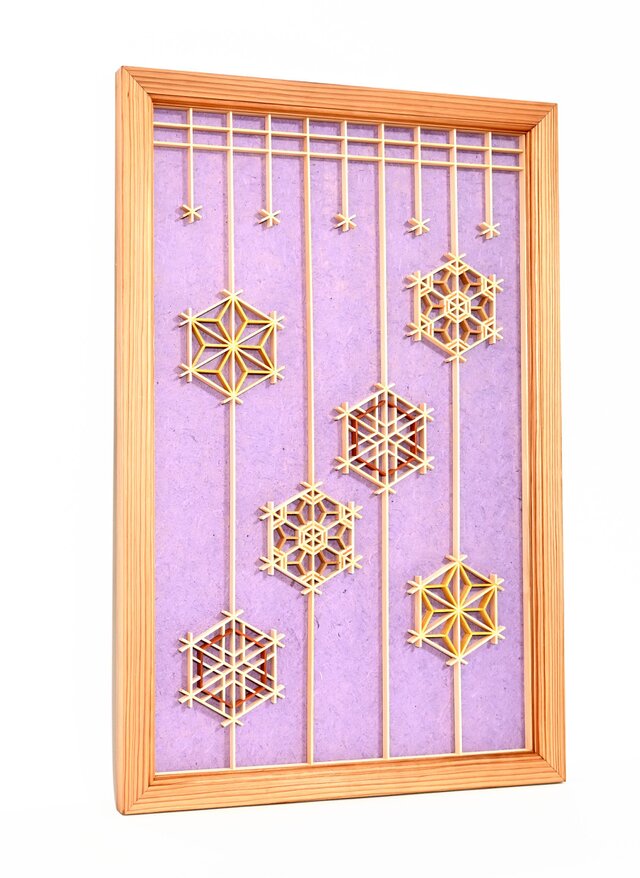 52 ❣️特価！値段交渉OK❣️ 麻の葉組子　アクリル板入り2枚一組 52 ❣️特価！値段交渉OK❣️ 麻の葉組子 アクリル板入り2枚一