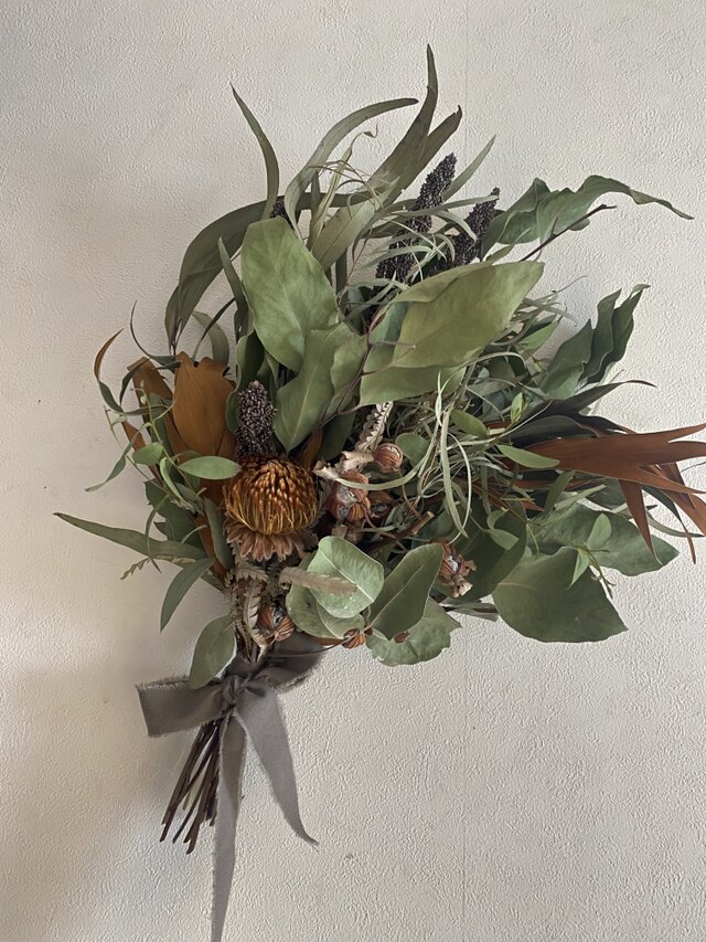 縦型ナチュラルグリーンリース