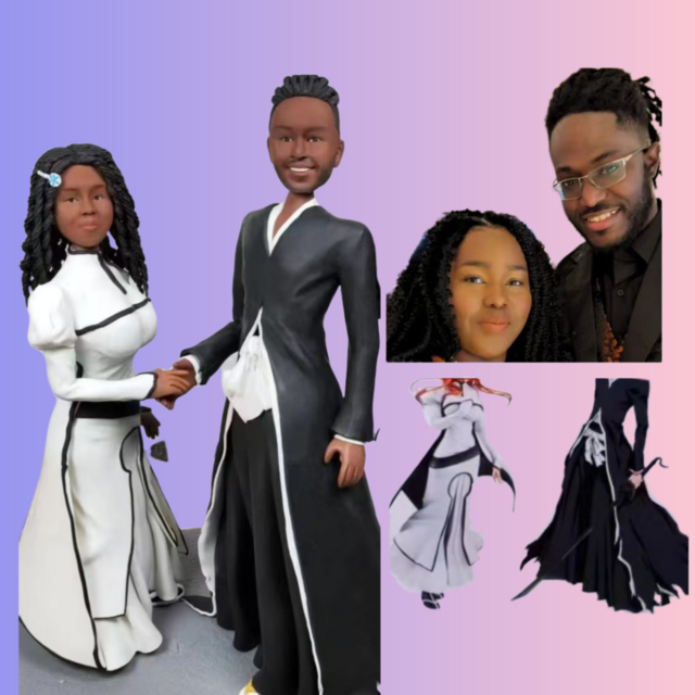 オーダーメイド 似顔絵 フィギュア カップル 両親|写真 から フィギュア|自分の人形を作る|名入れギフト 結婚祝い-