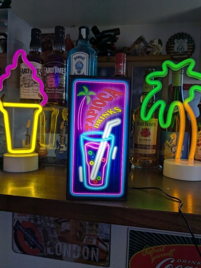 Sサイズ オーダー無料】タピオカ ミルクティー ジュース ミニチュア